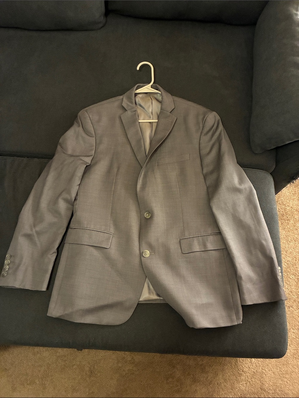 Bar III Men's Gray Sport Coat Two-Button Blazer